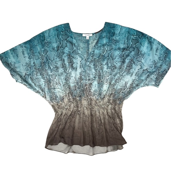 EUC Monograph Snakeskin Print Semi-Sheer Swimsuit Coverup - Picture 5 of 11